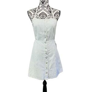 Forever 21 Women Striped Snap-Front Halter Dress NWT Sz-Medium